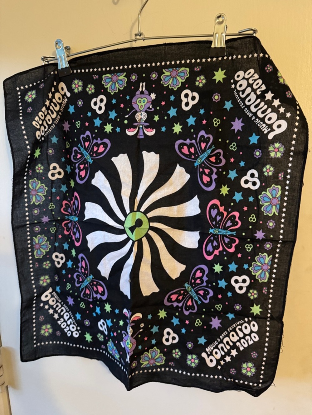 Black Butterfly Bandana Scarf